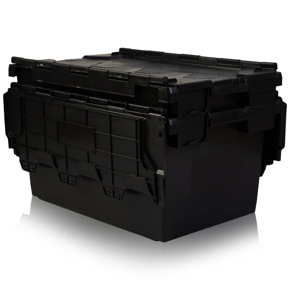 Pack of 2 x 80L Large Attached Lid Boxes-Counter-Plastic Box Shop