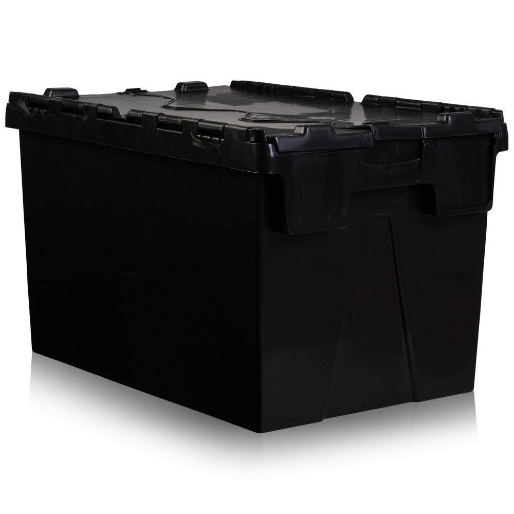 Pack of 2 x 63L Attached Lid Boxes-Counter-Plastic Box Shop