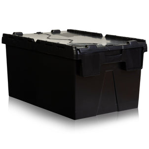 Pack of 2 x 53L Attached Lid Box-Counter-Plastic Box Shop