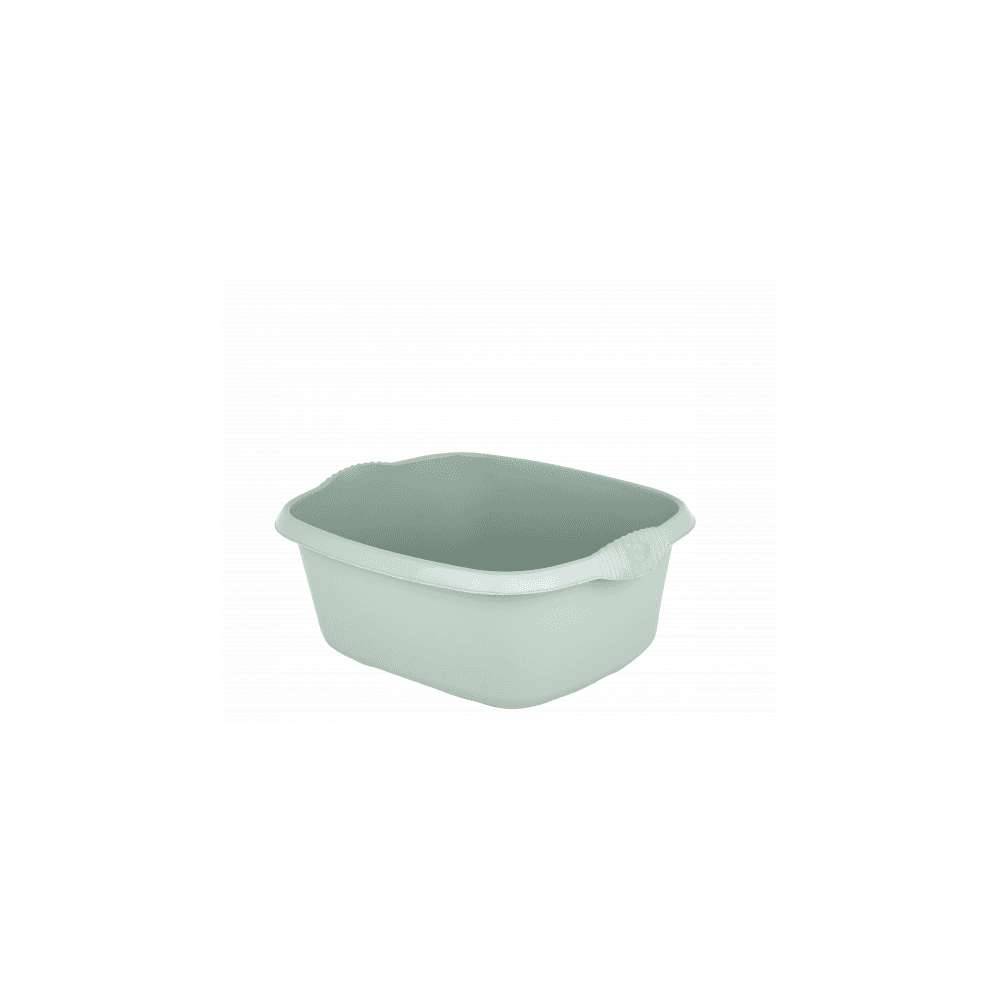 38cm Casa Rectangular Plastic Washing Up Bowl-Wham-Silver Sage-WM38CRTSS-Plastic Box Shop