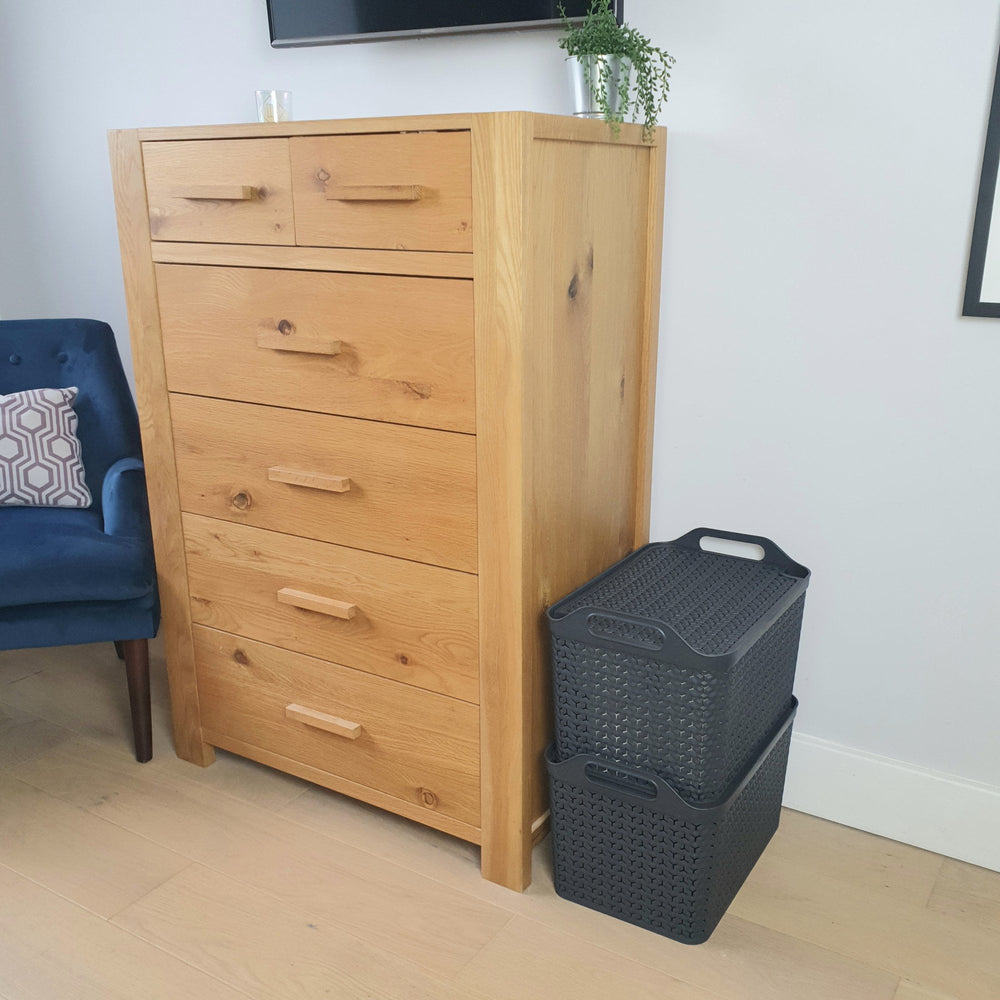 Large Urban Style Plastic Storage Basket with Lid-Strata-Plastic Box Shop