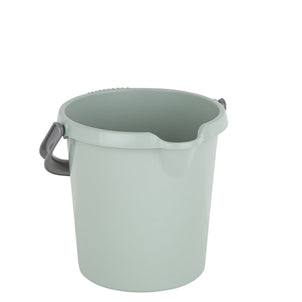 5 Litre Capacity Small Plastic Bucket with Handle-Wham-Silver Sage-WM5BSS-Plastic Box Shop