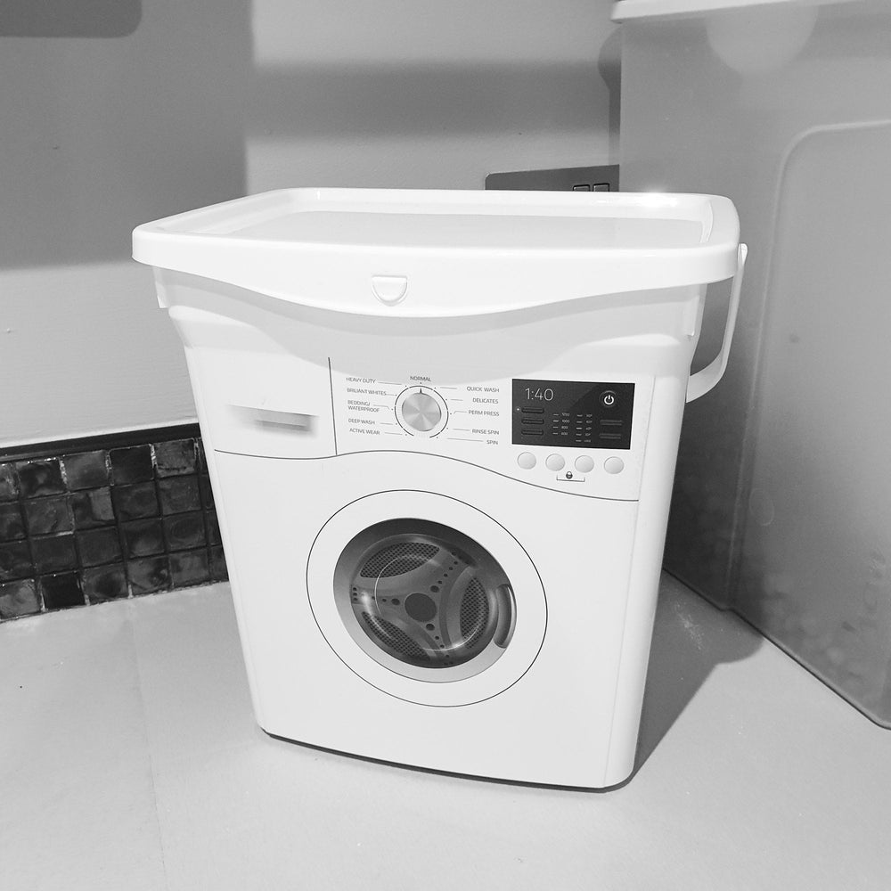 6 Litre Plastic Washing Powder Storage Box with Handle and Lid-Hobby Life-White-NWQBW-Plastic Box Shop