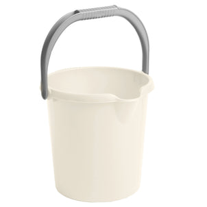10 Litre Casa Plastic Bucket-Wham-Soft Cream-WM10CBSC-Plastic Box Shop