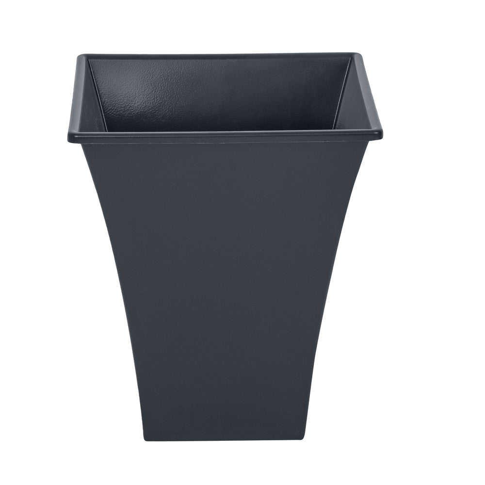 Pack of 2 - Metallica 28cm Square Plant Pot-Wham-Slate-WM28MTPP2SL-Plastic Box Shop