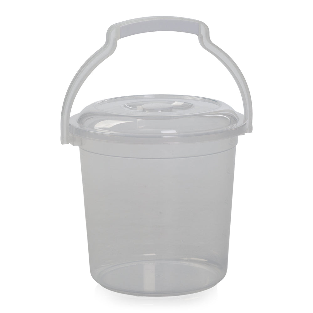 5 Litre Clear Plastic Bucket with Lid-Hobby Life-Plastic Box Shop