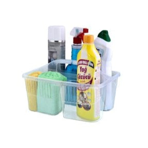 Clear Plastic Kitchen Cleaning Caddy-Hobby Life-Plastic Box Shop