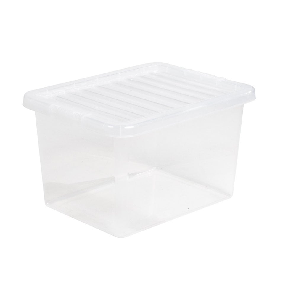 Pallet of 100 x 25L Crystal Plastic Storage Boxes with Lids-Wham-Plastic Box Shop