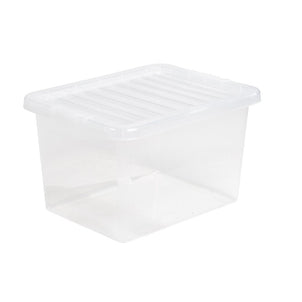 Pallet of 100 x 25L Crystal Plastic Storage Boxes with Lids-Wham-Plastic Box Shop
