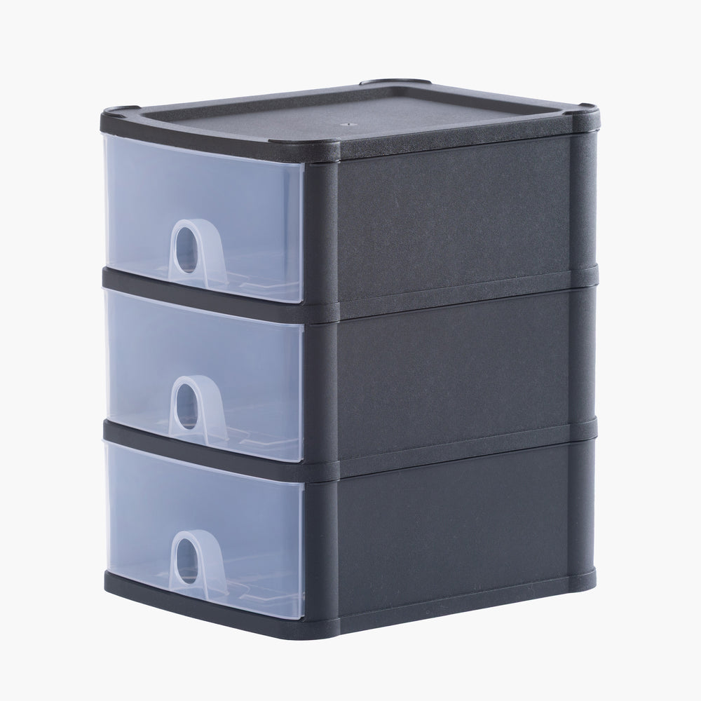 Three Drawer Handi Stackable Modular Drawer System Unit-Wham-Plastic Box Shop
