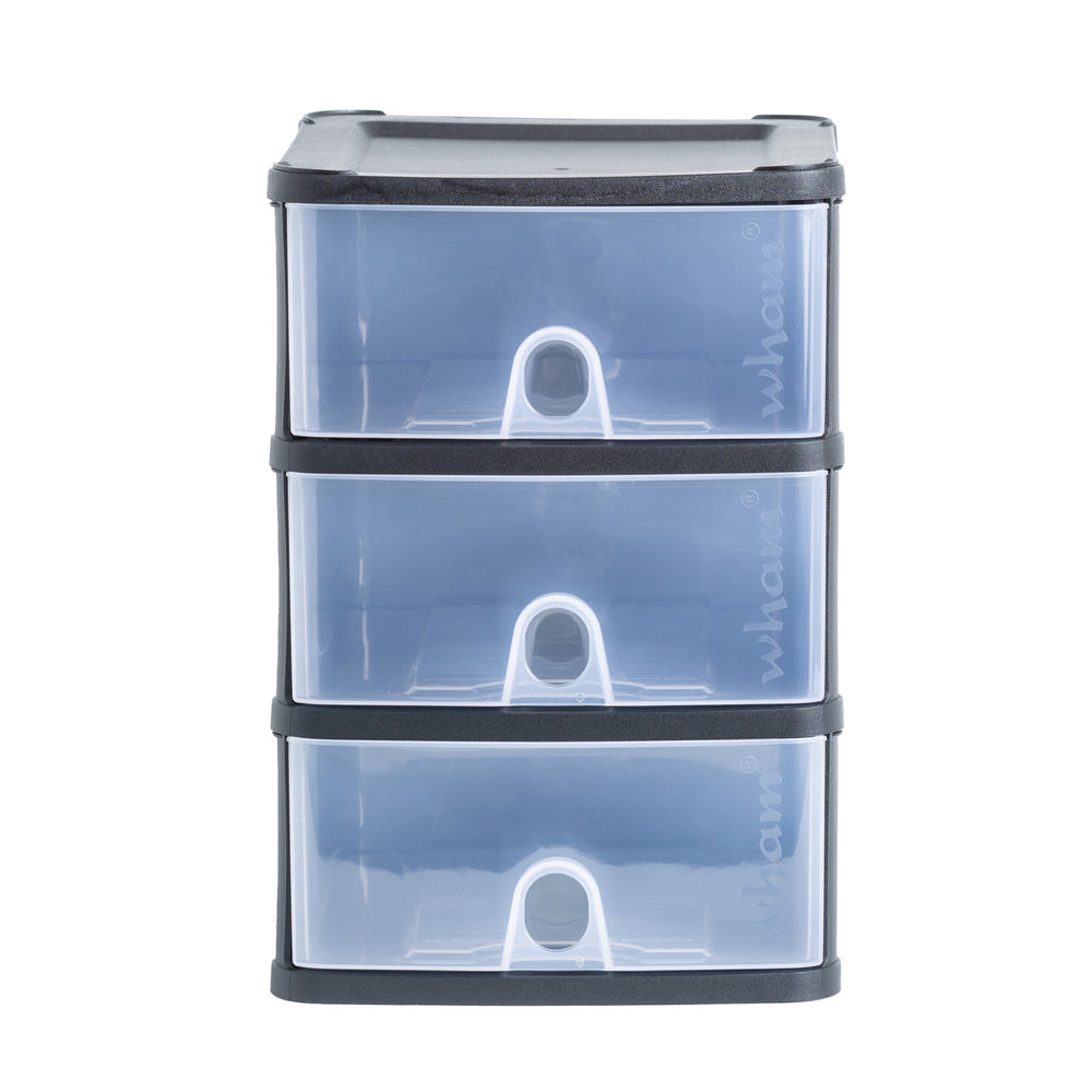 Three Drawer Handi Stackable Modular Drawer System Unit-Wham-Plastic Box Shop