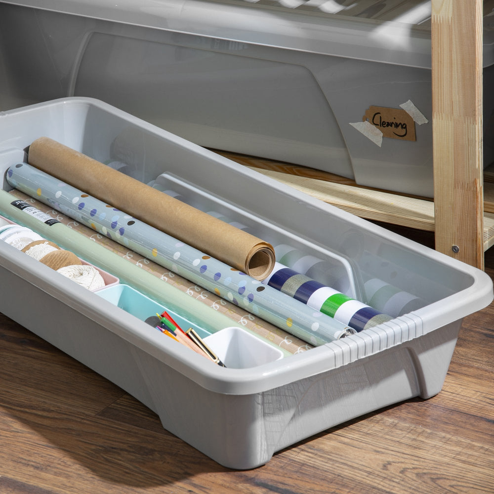 Pack of 4 x 35 Litre Home Upcycled Plastic Boxes with Lids-Wham-Plastic Box Shop