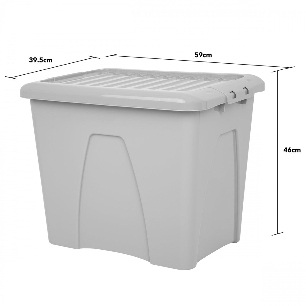 Pack of 3 x 75L Home Upcycled Plastic Boxes with Lid-Wham-Plastic Box Shop
