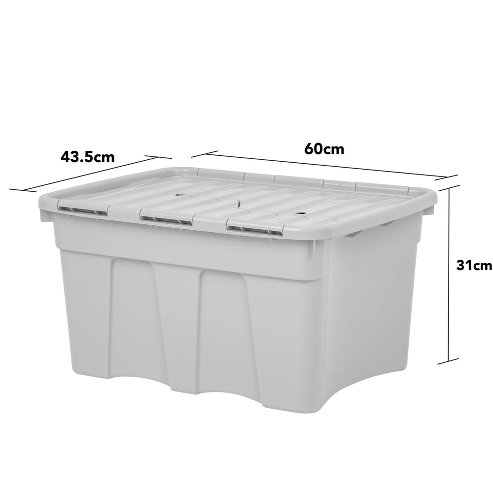 Pack of 3 x 54L Home Upcycled Plastic Croc Box with Attached Lid-Wham-Plastic Box Shop