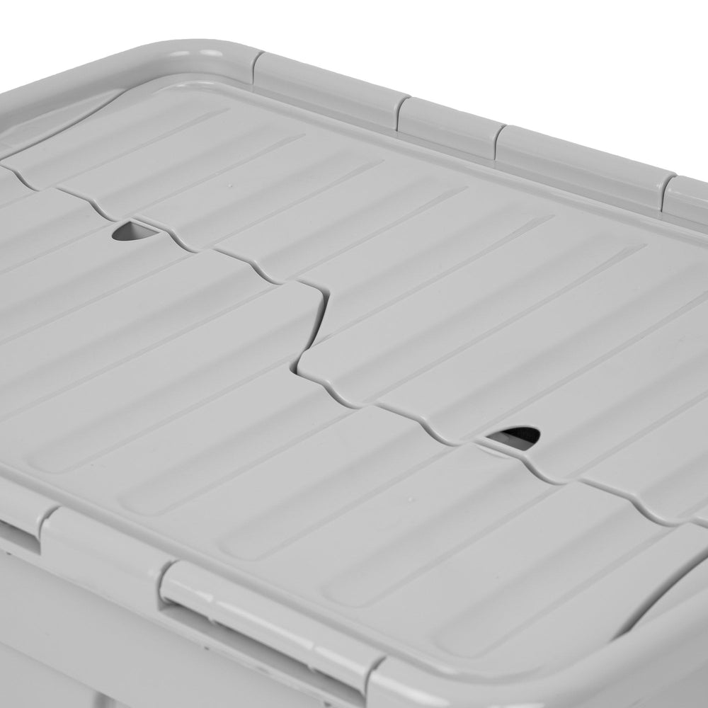 Pack of 3 x 54L Home Upcycled Plastic Croc Box with Attached Lid-Wham-Plastic Box Shop