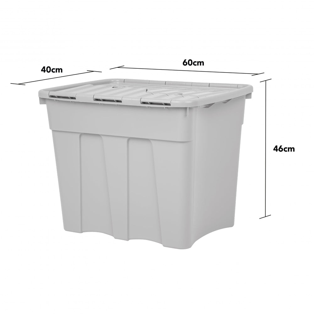 Pack of 2 x 80L Home Upcycled Plastic Croc Boxes with Attached Lid-Wham-Plastic Box Shop
