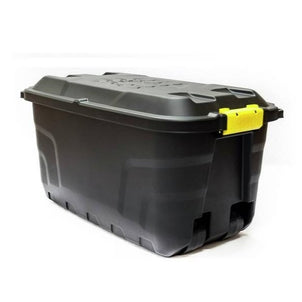110 Litre Premium Quality Lockable Plastic Box with Clip on Lid and Wheels-Strata-Plastic Box Shop