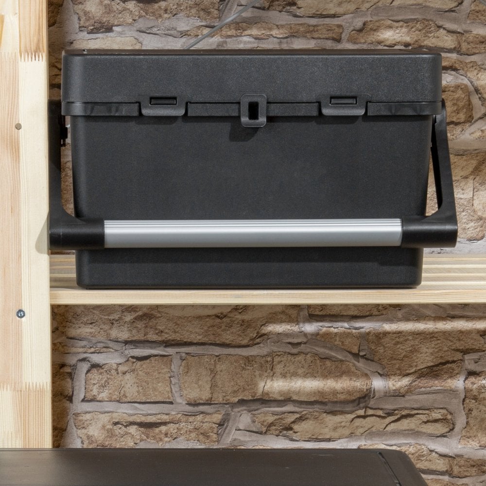 40cm Tool Box & Lid Recycled Black-Wham-Plastic Box Shop