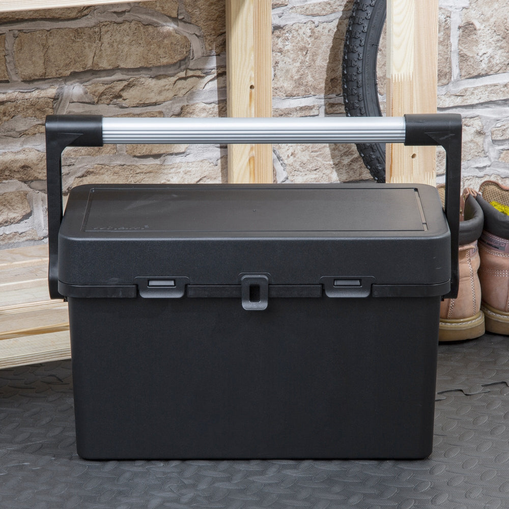 40cm Tool Box & Lid Recycled Black-Wham-Plastic Box Shop