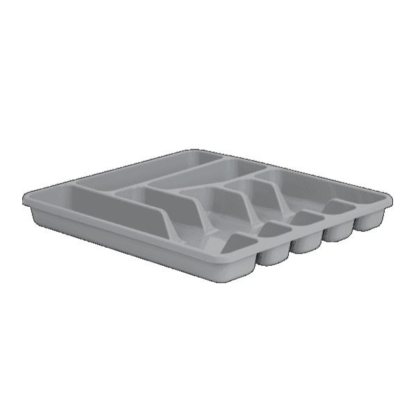 Everyday Large Cutlery Tray - Soft Grey (36330)-Wham-Plastic Box Shop