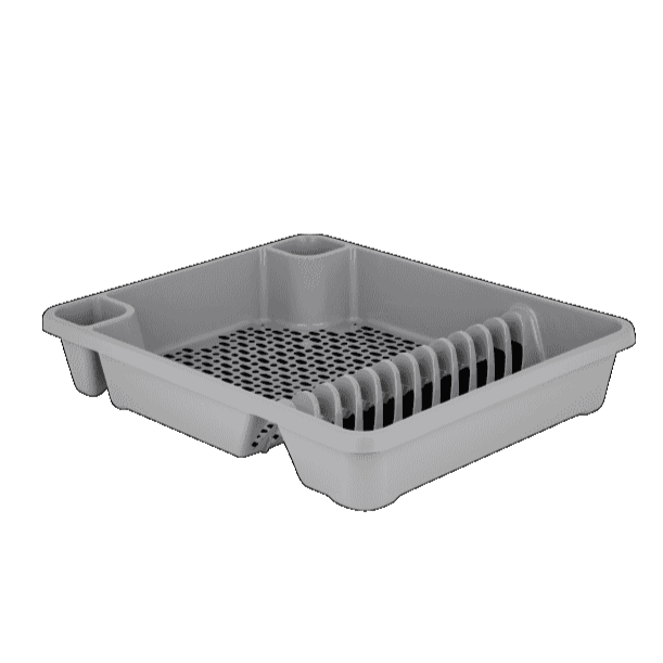 Everyday Large Dish Drainer - Soft Grey (36280)-Wham-Plastic Box Shop