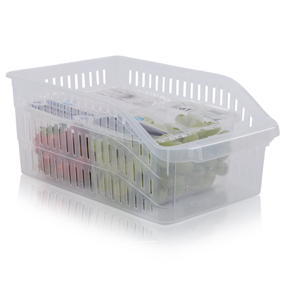 Kitchen Caddy Wide Organiser-Hobby Life-Clear-NWKCWO-Plastic Box Shop