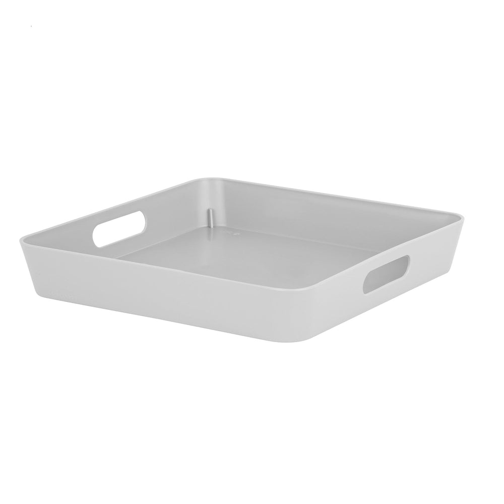 Square Plastic Storage Basket – Wham Studio-Wham-Cool Grey-WMSB15.03CG-Plastic Box Shop