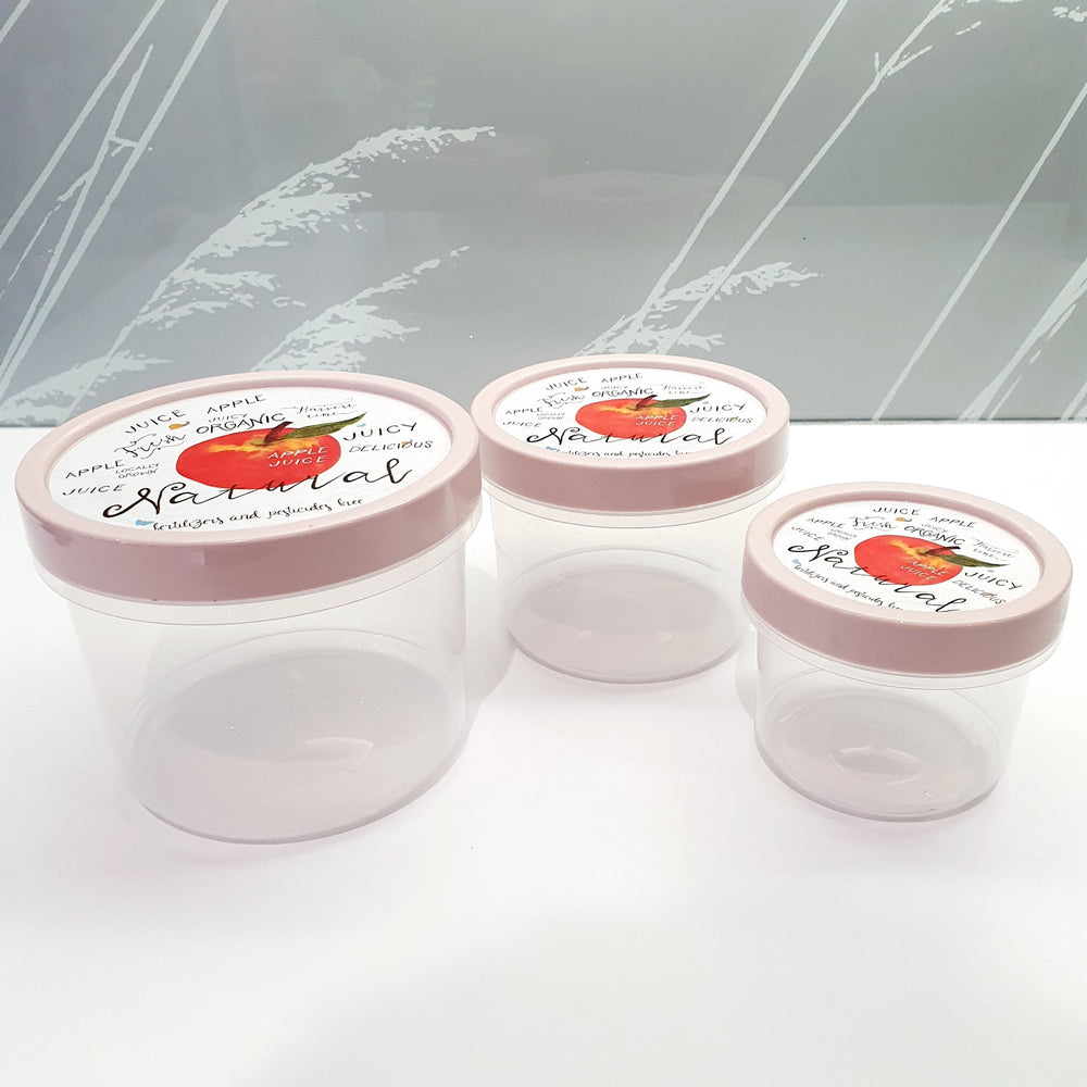 Set of 3 Shallow Round Food Storage Containers-Hobby Life-Plastic Box Shop