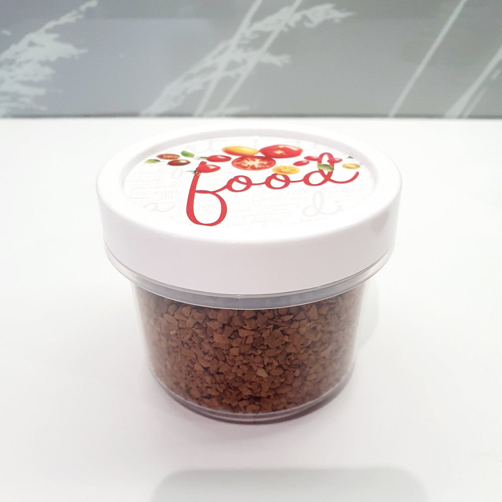 300ml Clear Round Airtight Screw Top Food Storage Container – Hobby Life-Hobby Life-White 'Food' Tomato-NWSB300W-Plastic Box Shop