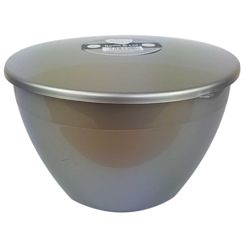4 Pint (2.27 Litre) Steamed Pudding Bowl with Lid-PBS-Silver-HP4PBS-Plastic Box Shop