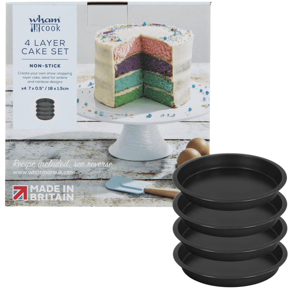 Wham Cook 4 Layer Rainbow Cake Set 18cm (51503)-Wham Cook-Plastic Box Shop