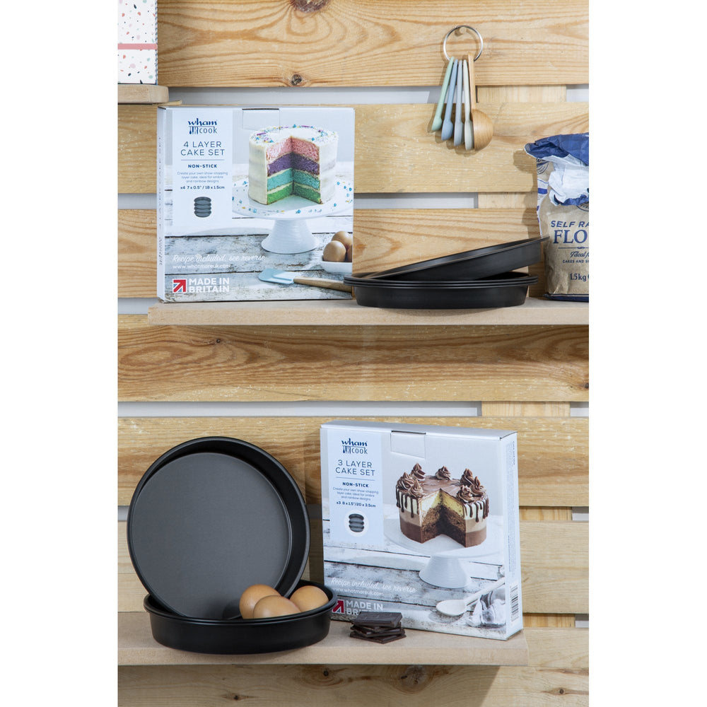 Wham Cook 4 Layer Rainbow Cake Set 18cm (51503)-Wham Cook-Plastic Box Shop