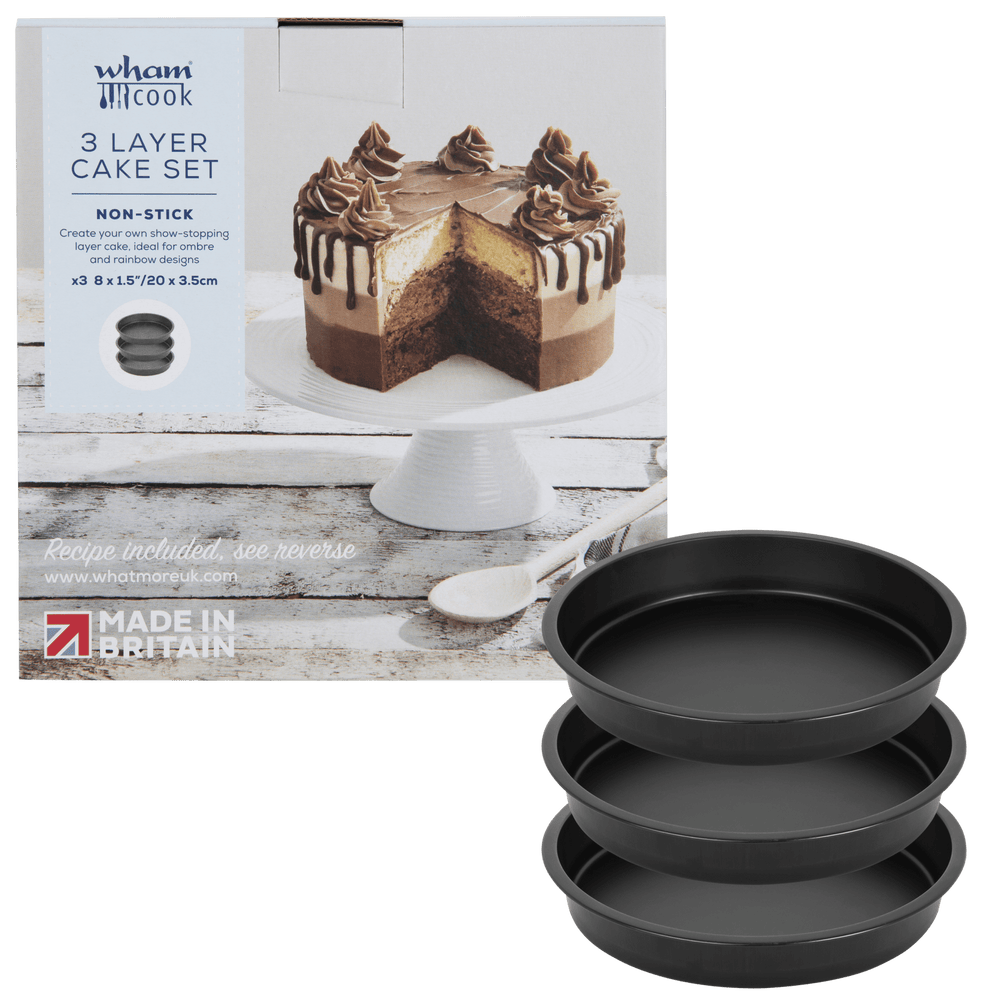 Wham Cook 3 Layer Rainbow Cake Set 20cm Deep (51518)-Wham Cook-Plastic Box Shop