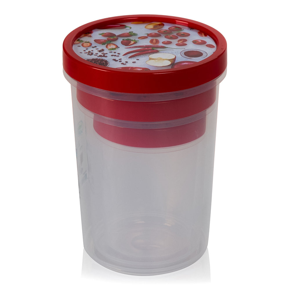 Set of 3 Airtight Round Food Storage Containers-Hobby Life-Plastic Box Shop