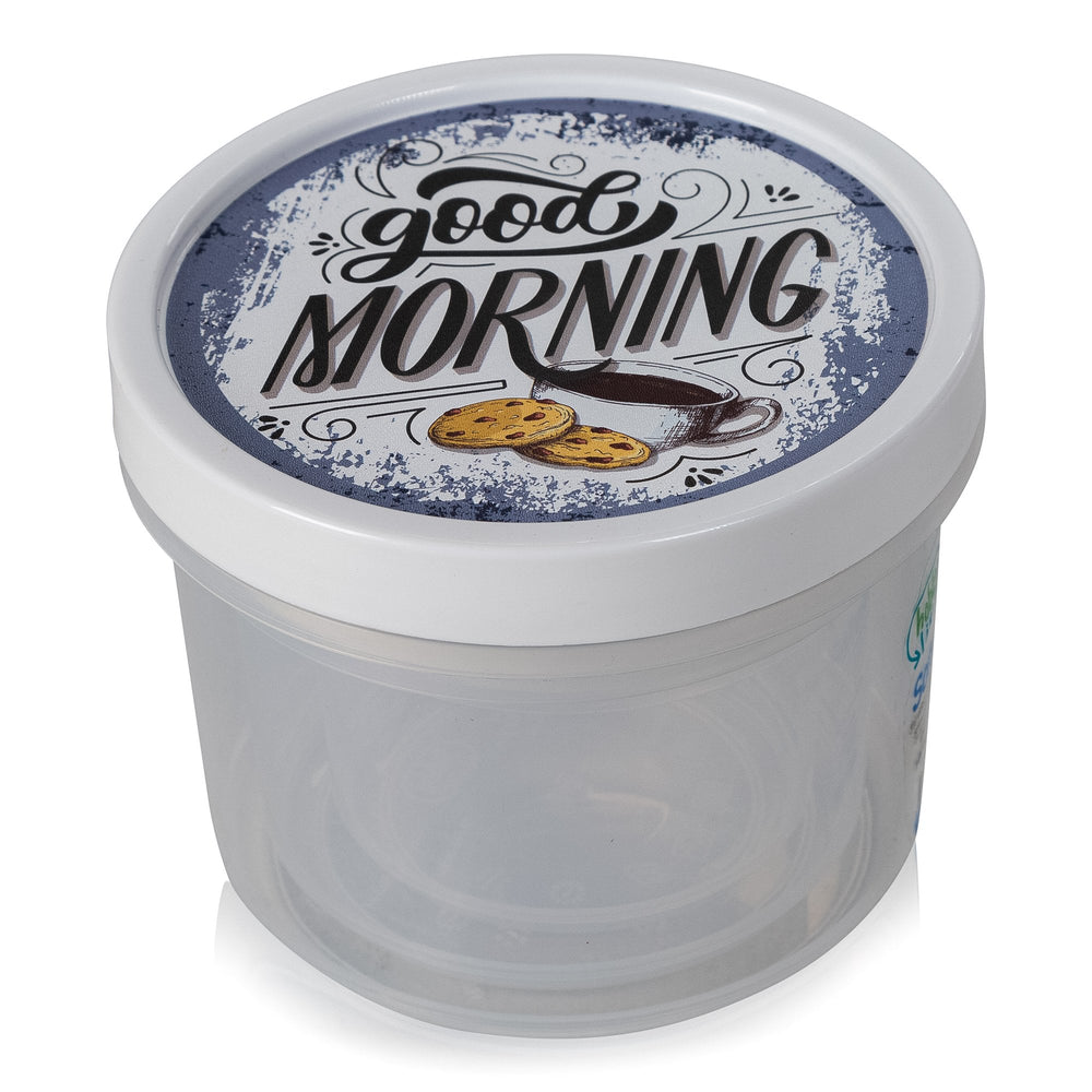 Set of 3 Shallow Round Food Storage Containers-Hobby Life-Plastic Box Shop