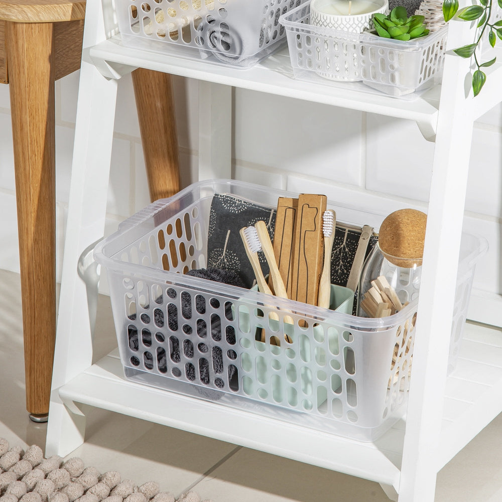 Pack of 2 x Large Plastic Handy Tidy Baskets-Wham-Plastic Box Shop