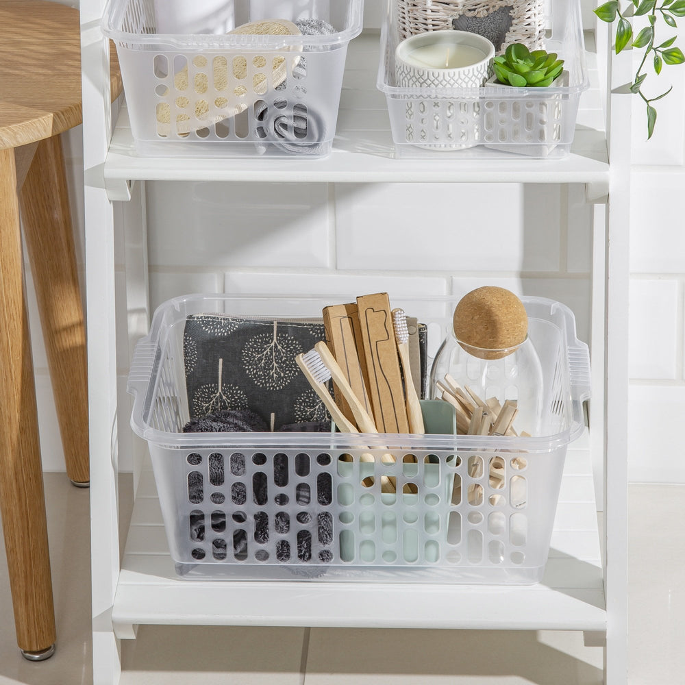 Pack of 2 x Large Plastic Handy Tidy Baskets-Wham-Plastic Box Shop