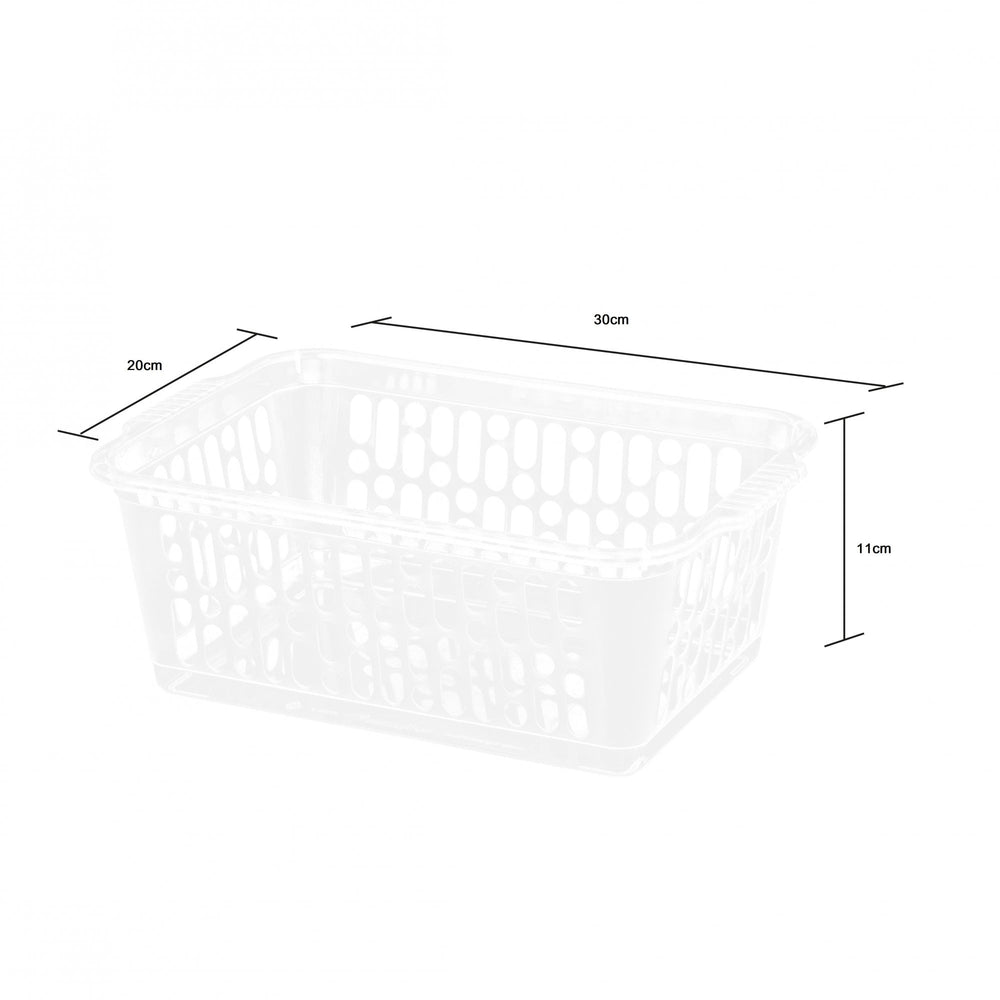 Medium Multi-Colour Plastic Storage Basket (Pack of 3)-Wham-Plastic Box Shop