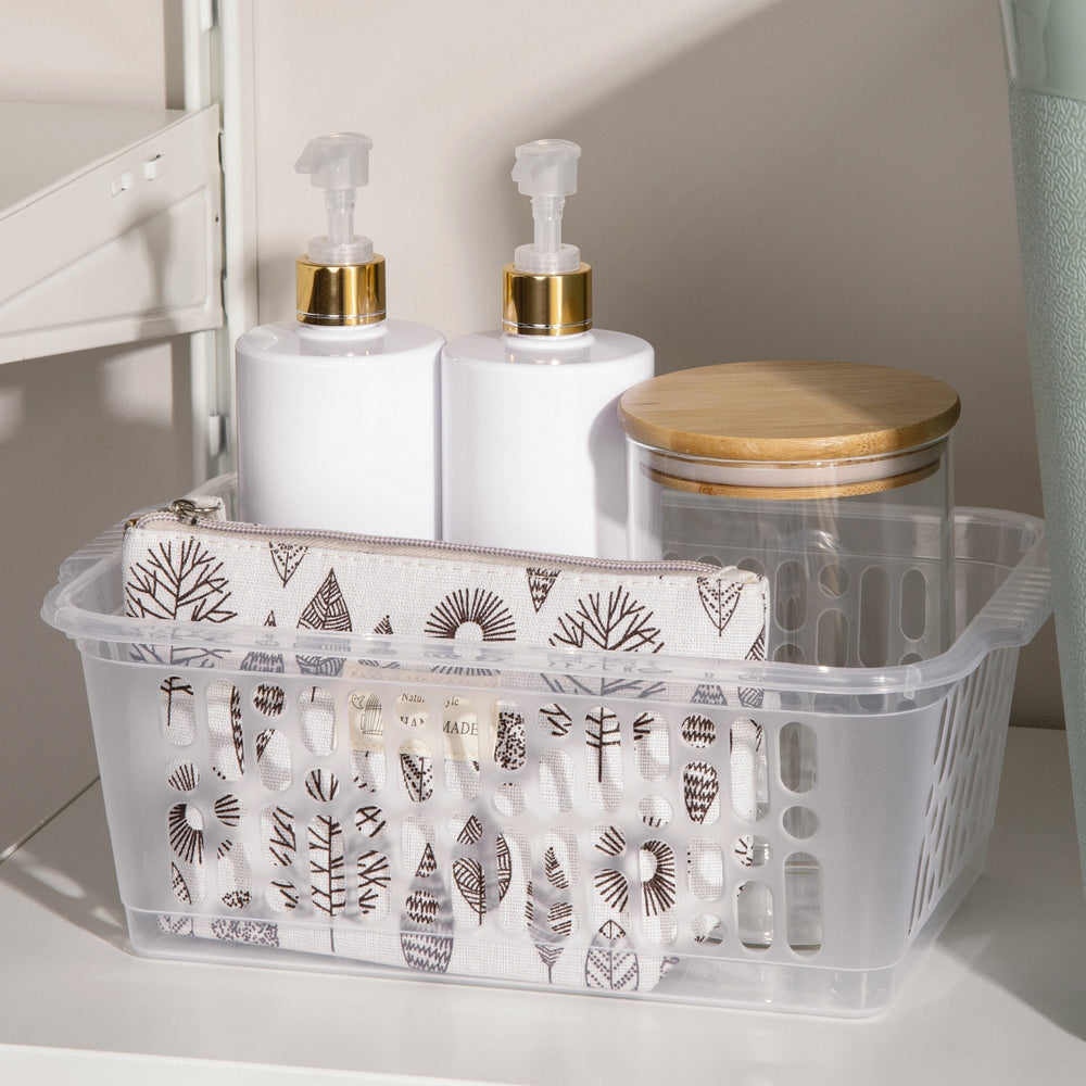 Medium Multi-Colour Plastic Storage Basket (Pack of 3)-Wham-Plastic Box Shop