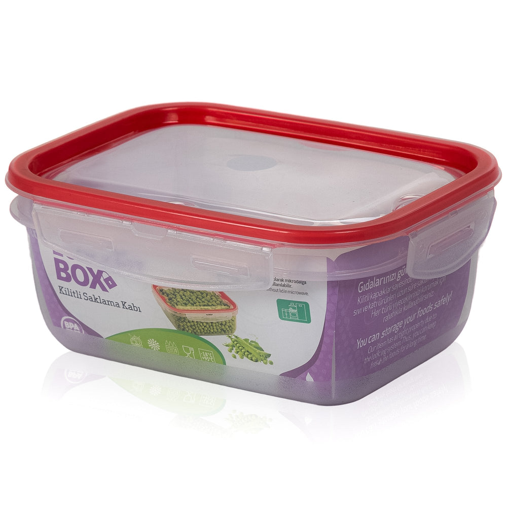 1 Litre Clear Airtight Plastic Food Storage Box-Hobby Life-Plastic Box Shop