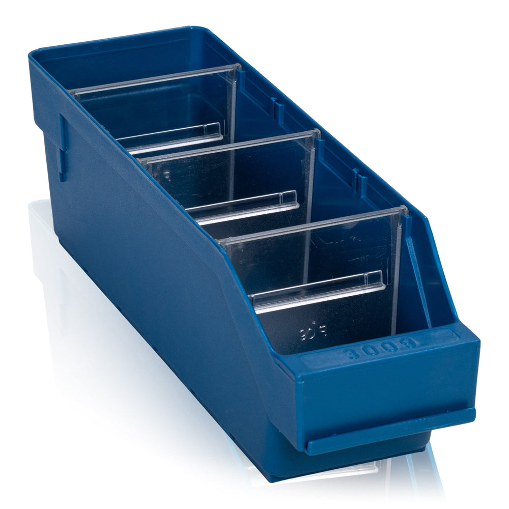 Shelf Bin 300 mm Length-BS-Length 300mm x Width 90mm x Height 95mm-BS3009B-Plastic Box Shop