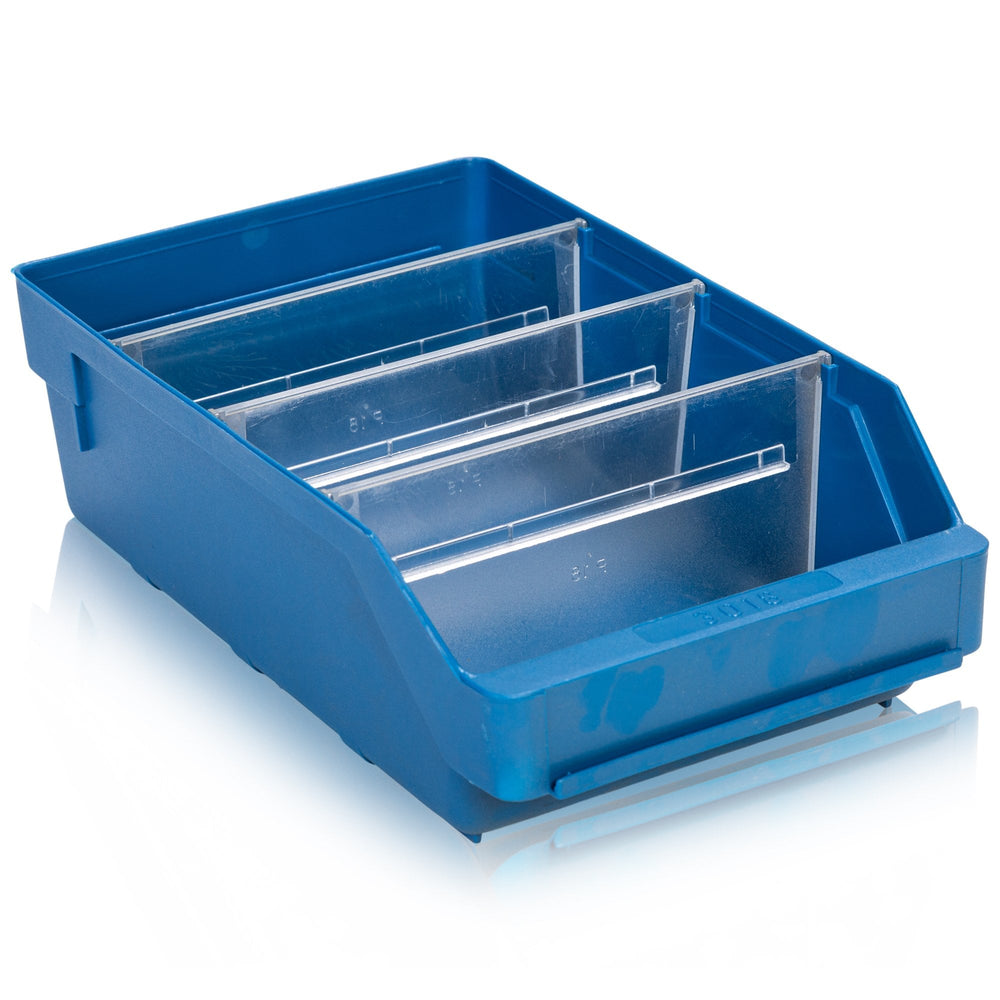 Shelf Bin 300 mm Length-BS-Length 300mm x Width 180mm x Height 95mm-BS3018B-Plastic Box Shop