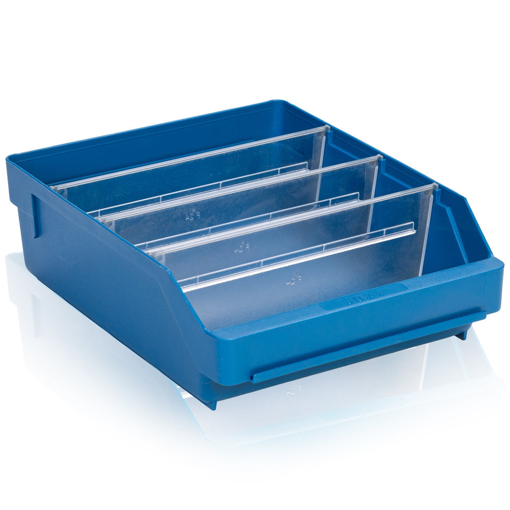 Shelf Bin 300 mm Length-BS-Length 300mm x Width 240mm x Height 95mm-BS3024B-Plastic Box Shop