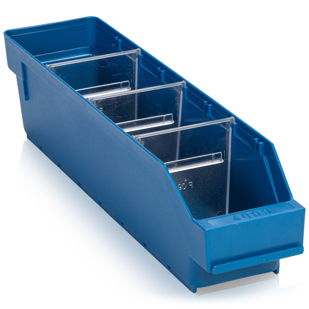 Shelf Bin 400 mm Length-BS-Length 400mm x Width 90mm x Height 95mm-BS4009B-Plastic Box Shop