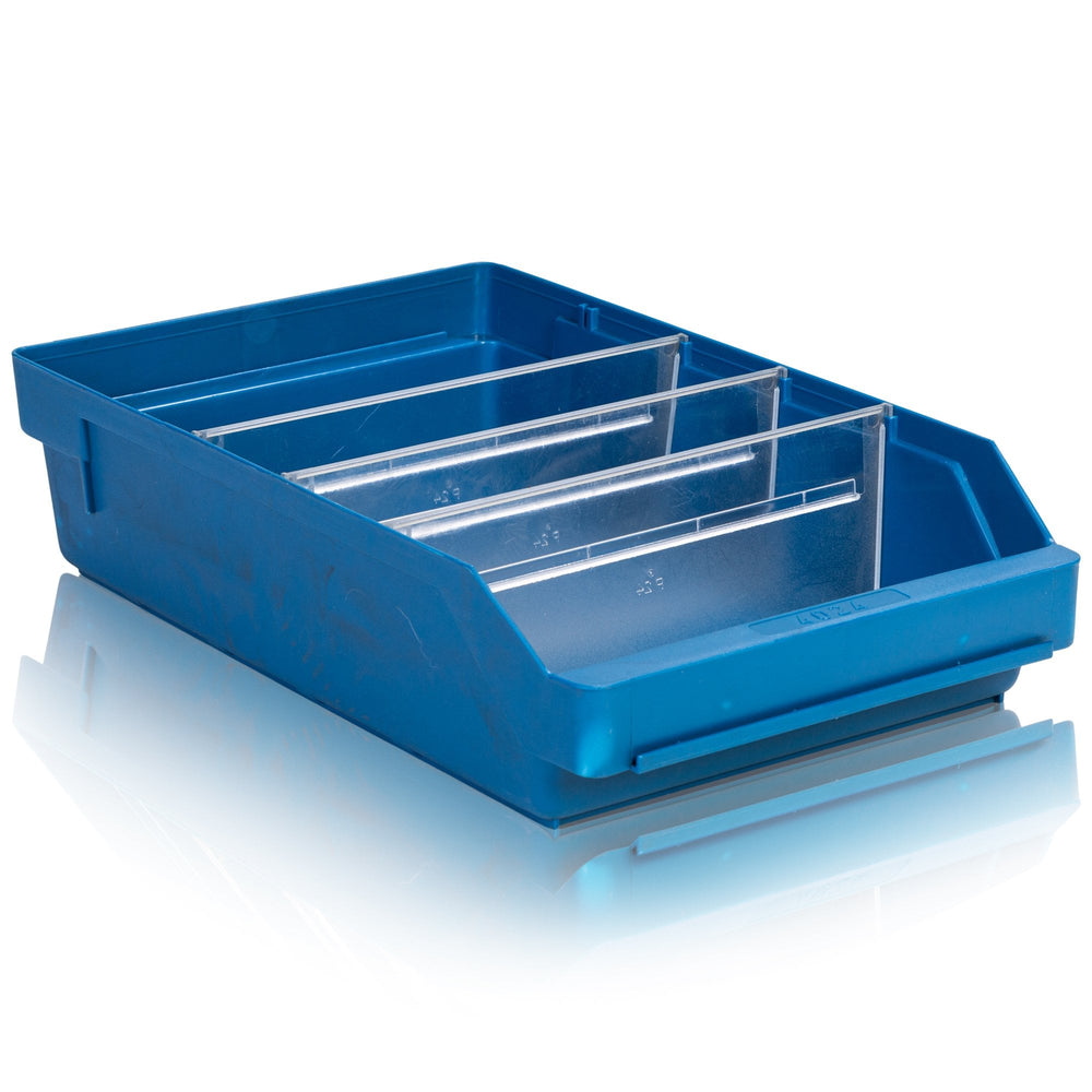 Shelf Bin 400 mm Length-BS-Length 400mm x Width 240mm x Height 95mm-BS4024B-Plastic Box Shop