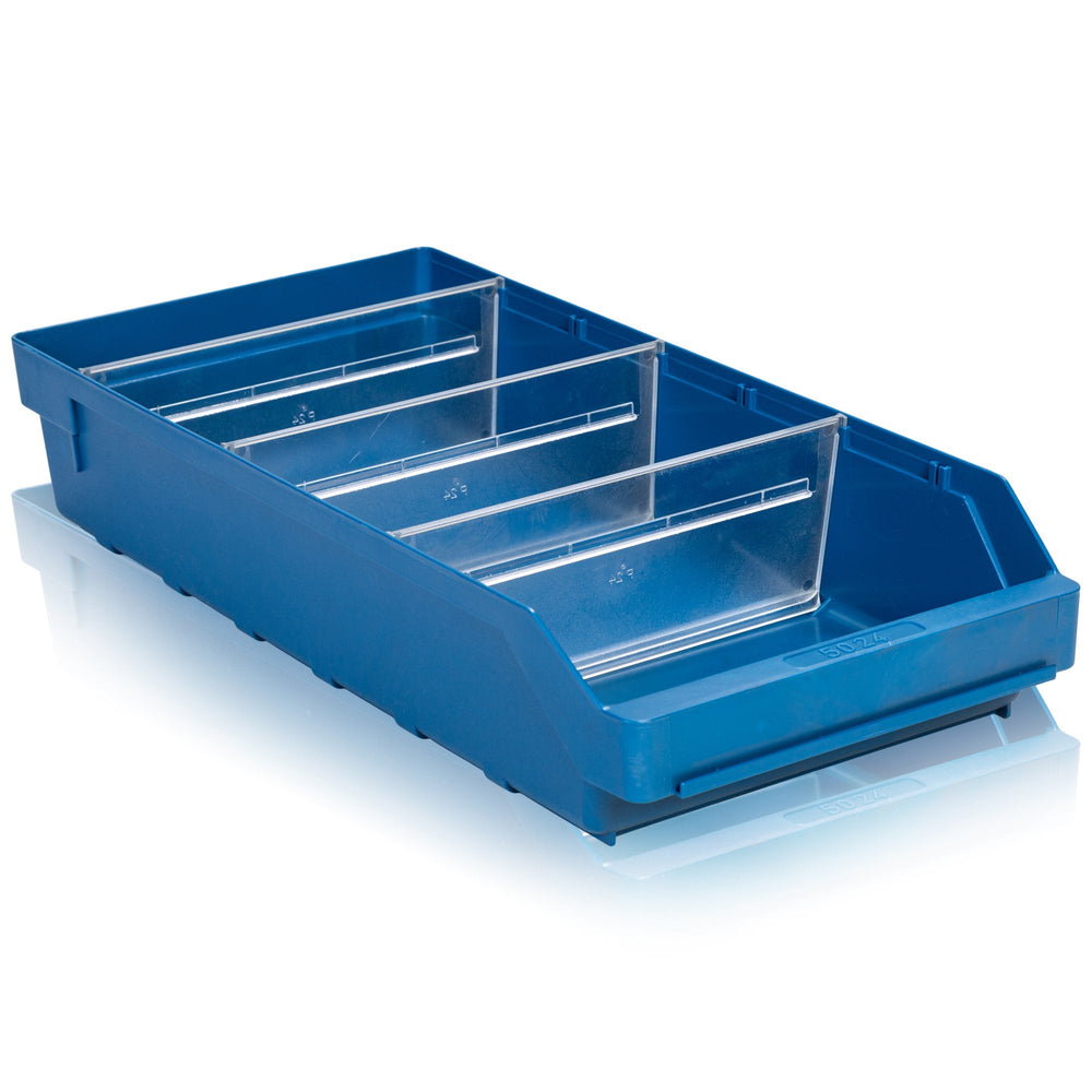 Shelf Bin 500 mm Length-BS-L 500mm x W 240mm x H 95mm-BS5024B-Plastic Box Shop