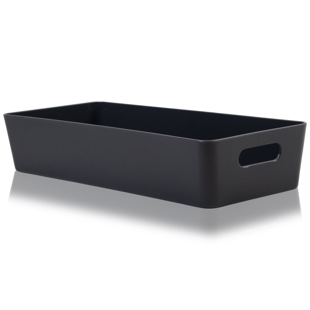 2 Litre Textured Plastic Storage Basket – Wham Studio-Wham-Bowler Hat Grey-WMSTB10.01BG-Plastic Box Shop