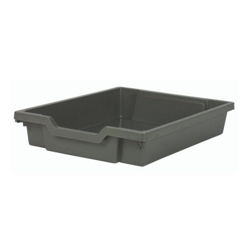 7.5 Litre Shallow Plastic Storage Tray – Gratnells-Gratnells-Charcoal Grey-GRSCG-Plastic Box Shop