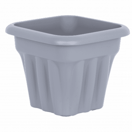 25cm Vista Mini Square Plastic Garden Planter-Wham-Upcycled Grey-WM25VSPUG-Plastic Box Shop