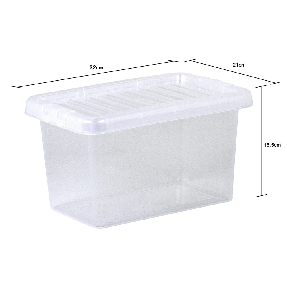 Wham Crystal 7 Litre Plastic Storage Box with Lid-Wham-Plastic Box Shop